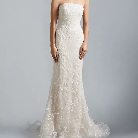 Allison Webb Dresses & Skirts - Allison Webb Crosby Beaded Strapless Wedding Dress Ivory